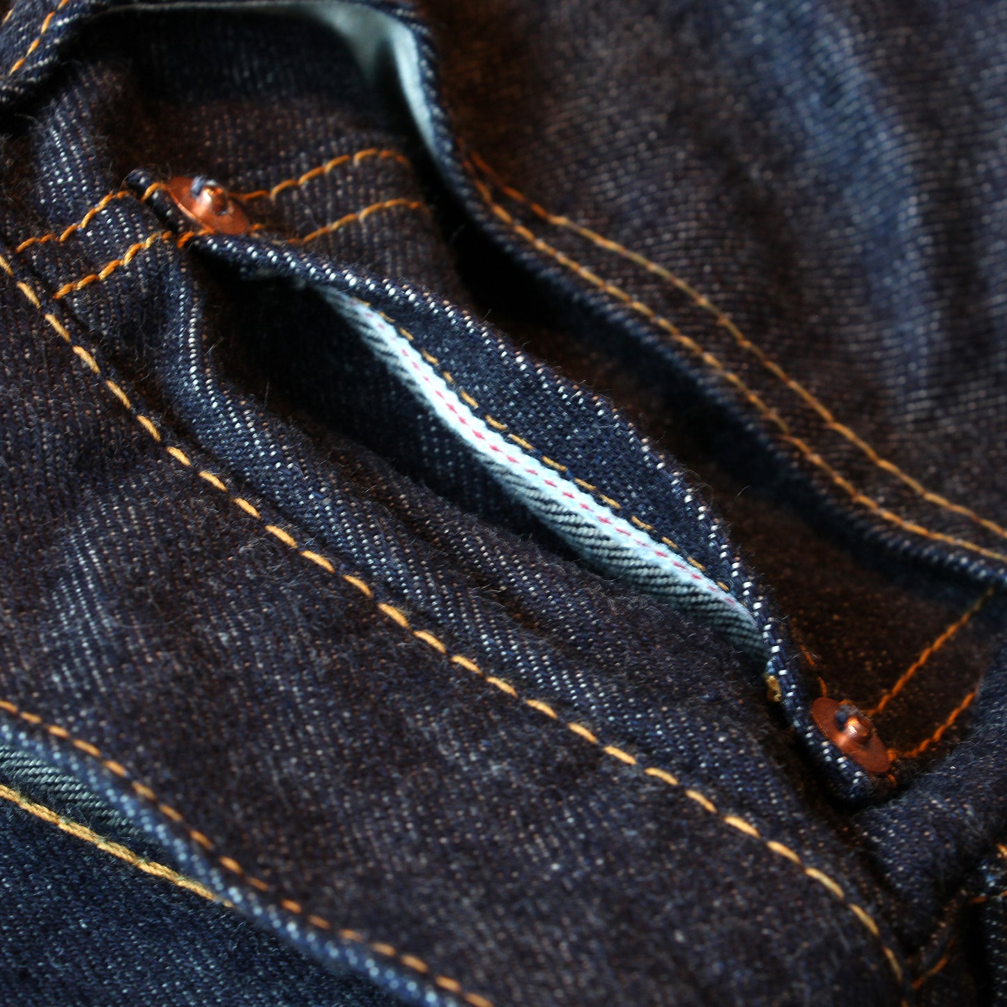 JAMBO 14.5oz テーパードストレートジーンズ ジップフライ T