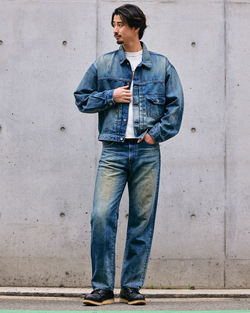 12.5oz SALLY FOX セルビッチ ストレートジーンズ エイジング【SB-SF-112PM】