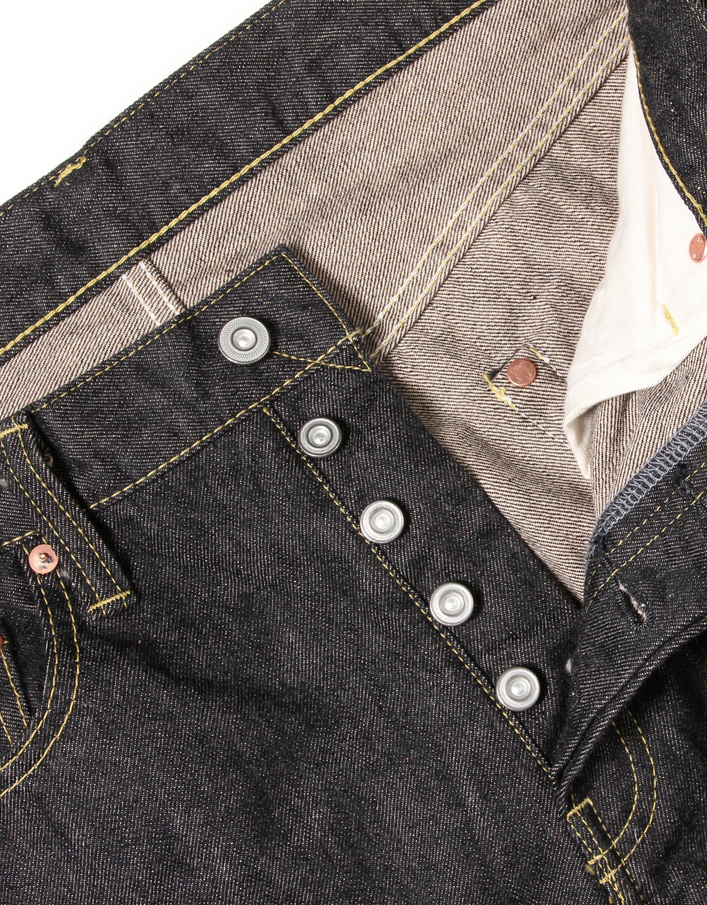 JUMBO 14.5oz セルビッチ ストレートブラックデニムジーンズ【SBJ-145-222xxBK】