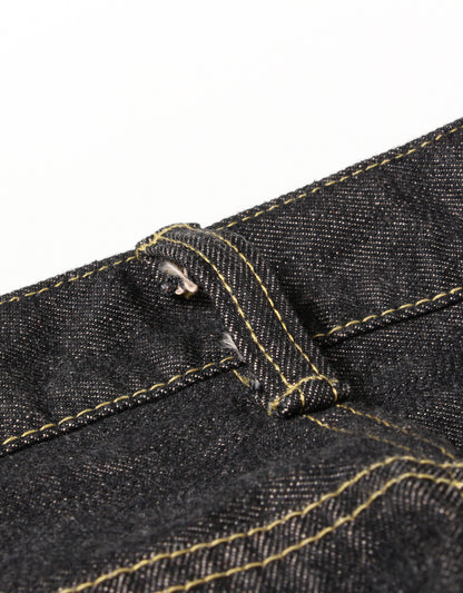 JUMBO 14.5oz セルビッチ ストレートブラックデニムジーンズ【SBJ-145-222xxBK】