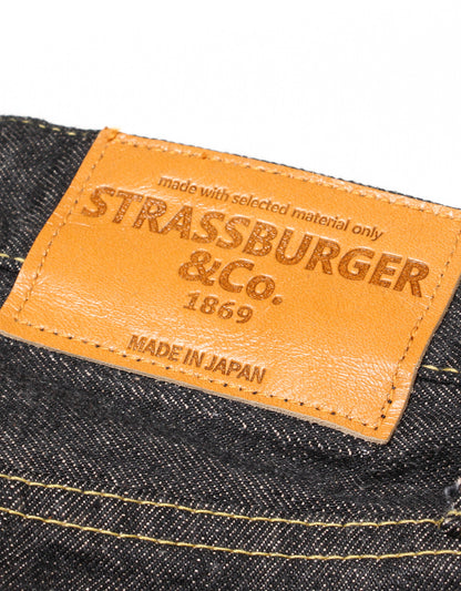 JUMBO 14.5oz セルビッチ ストレートブラックデニムジーンズ【SBJ-145-222xxBK】