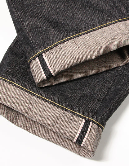 JUMBO 14.5oz セルビッチ ストレートブラックデニムジーンズ【SBJ-145-222xxBK】