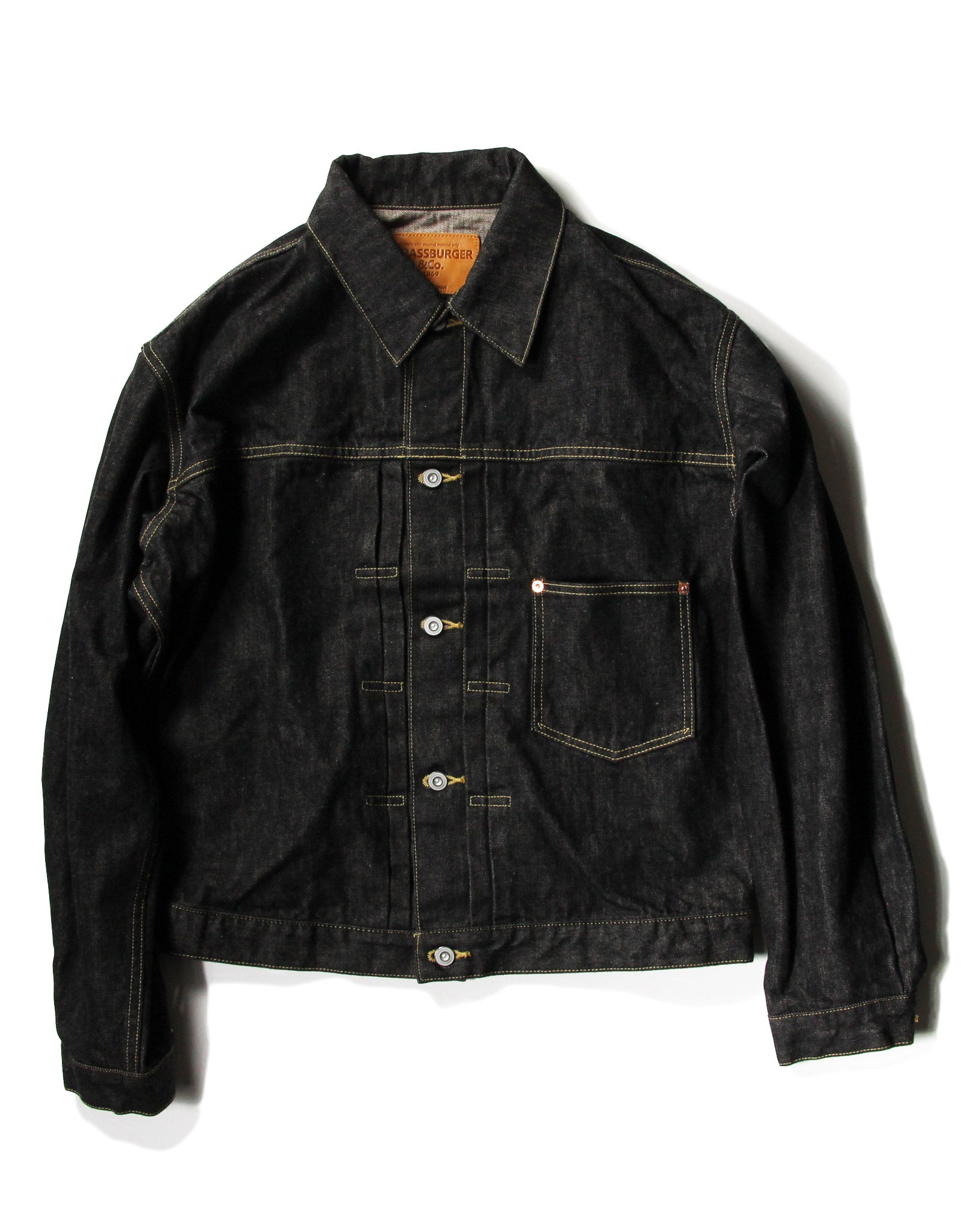 JUMBO 14.5oz セルビッチ ブラック 1st デニムジャケットー