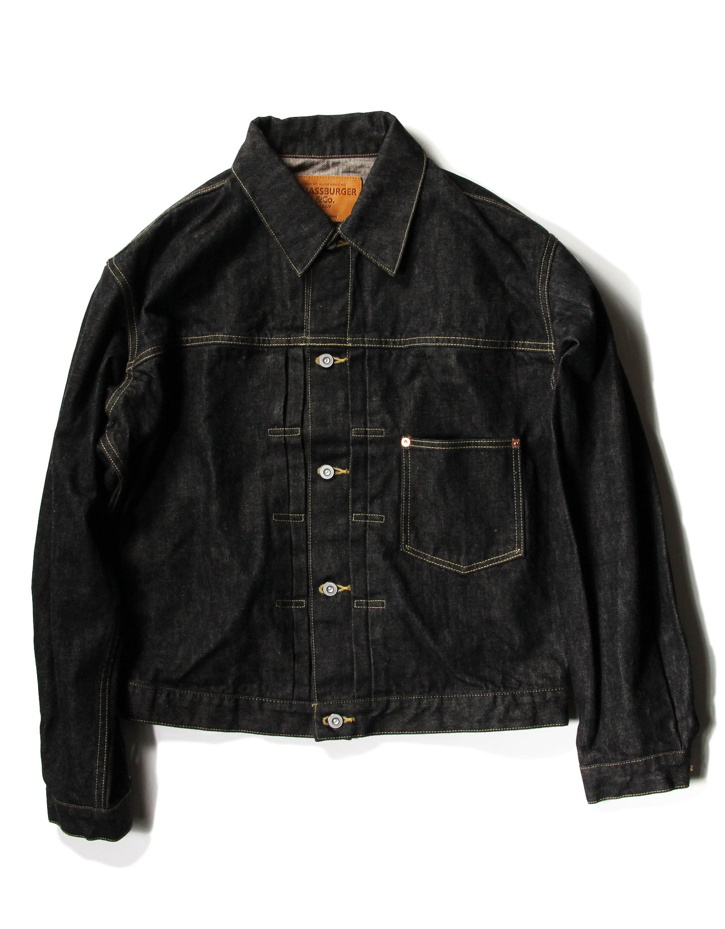 JUMBO 14.5oz セルビッチ ブラック 1st デニムジャケット【SBJ-145-301BK】