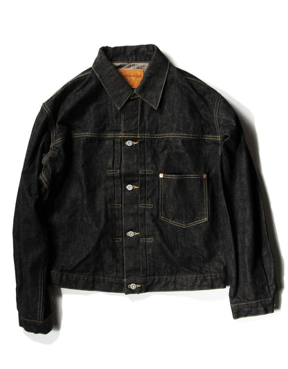 JUMBO 14.5oz セルビッチ ブラック 1st デニムジャケット【SBJ-145-301BK】