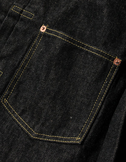 JUMBO 14.5oz セルビッチ ブラック 1st デニムジャケット【SBJ-145-301BK】