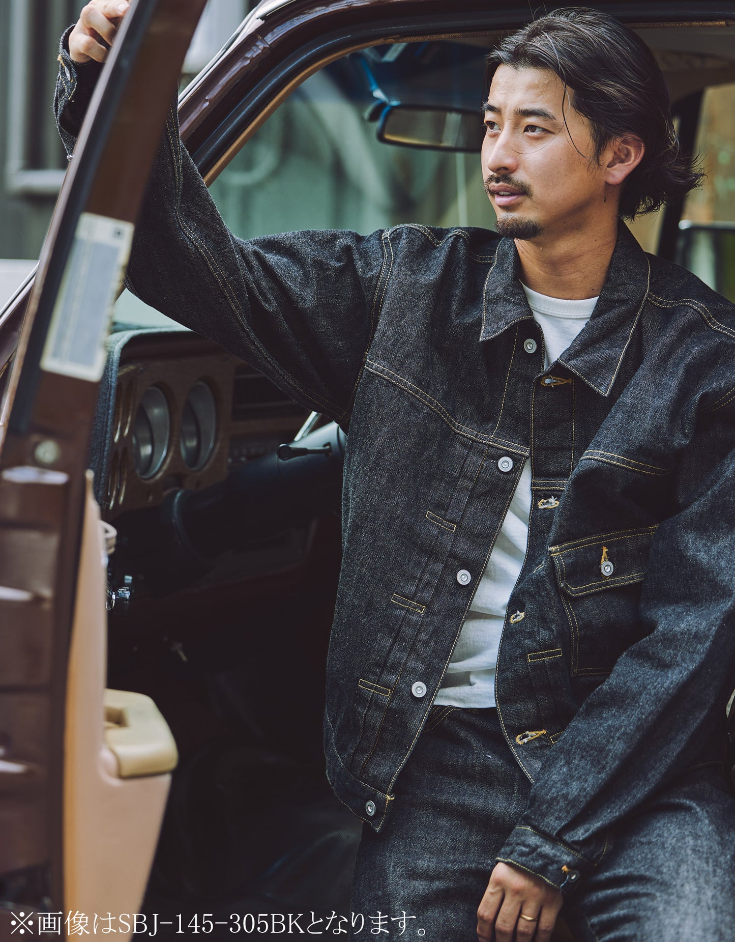 JUMBO 14.5oz セルビッチ ブラック 1st デニムジャケット【SBJ-145-301BK】