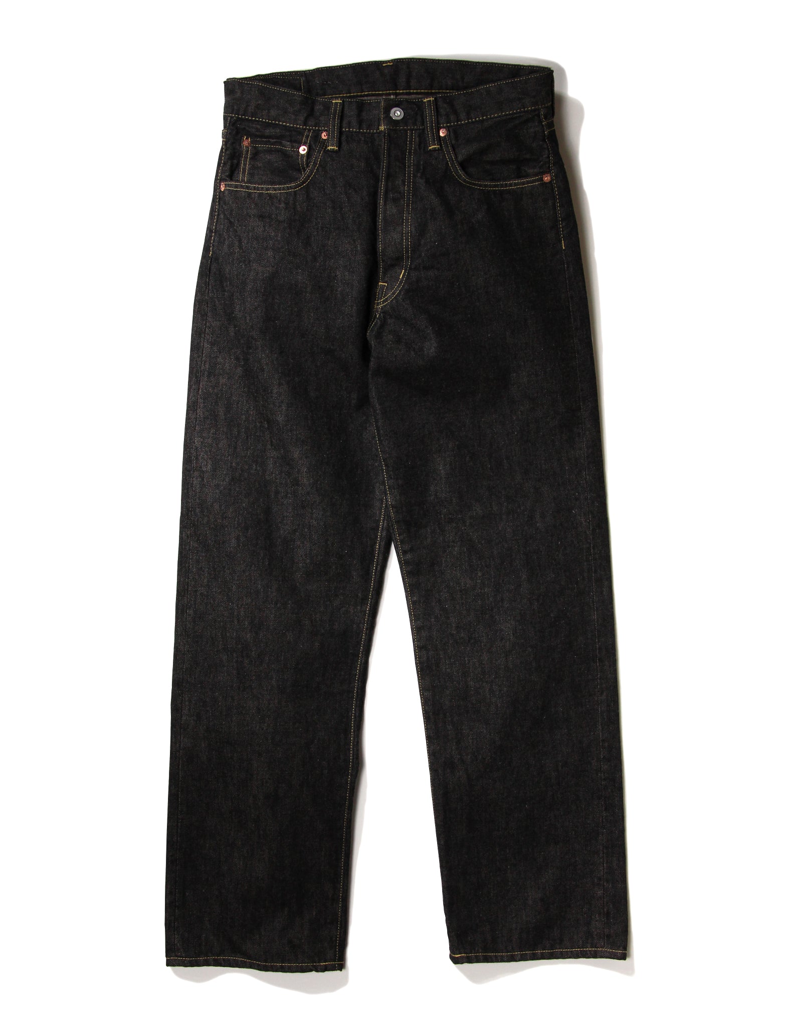 JUMBO 14.5oz セルビッチ ヴィンテージストレートブラックデニム