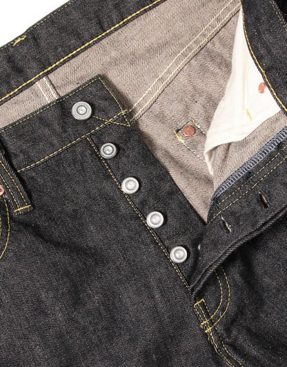 JUMBO 14.5oz セルビッチ ヴィンテージストレートブラックデニムジーンズ【SBJ-145-555BK】