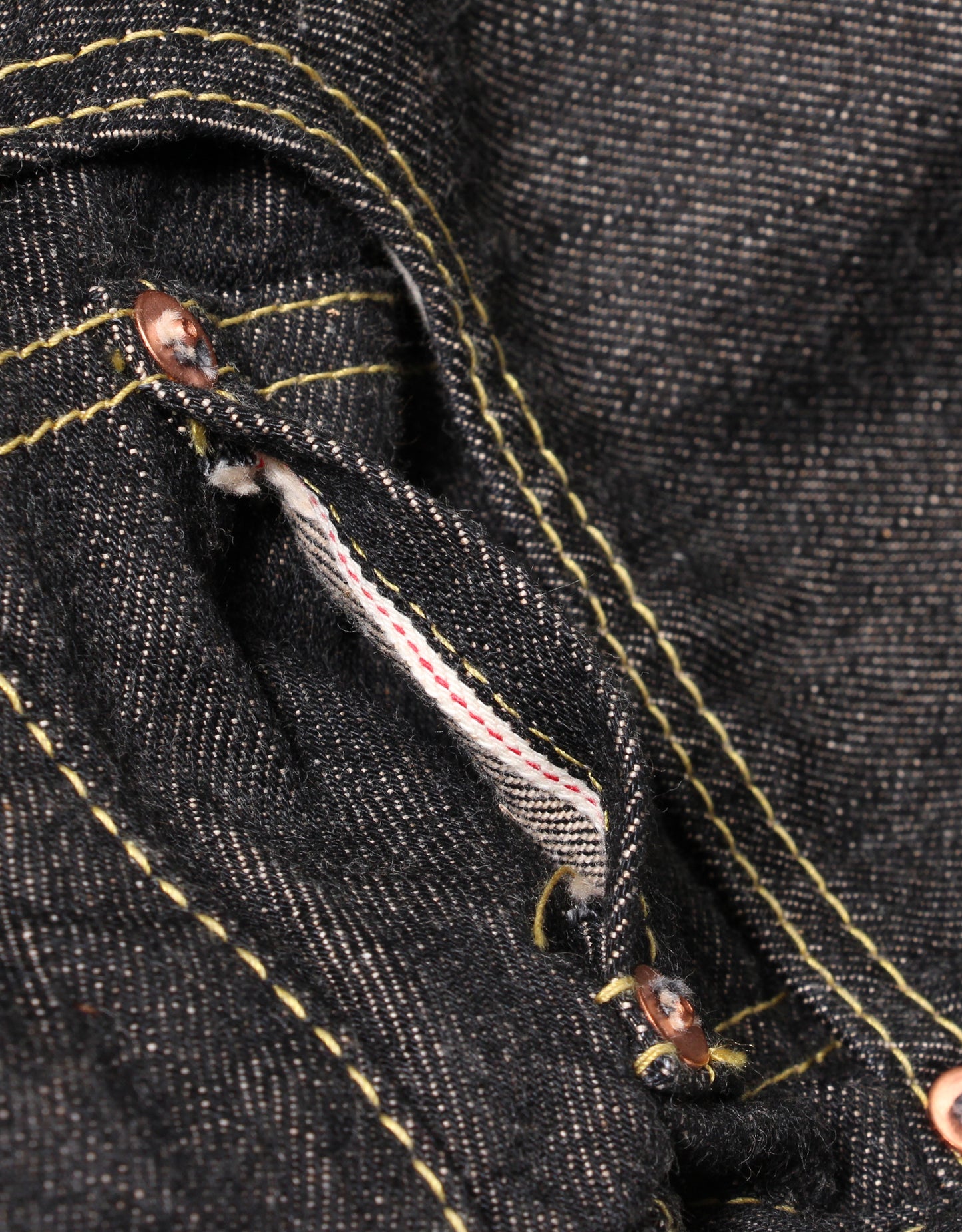 JUMBO 14.5oz セルビッチ ヴィンテージストレートブラックデニムジーンズ【SBJ-145-555BK】