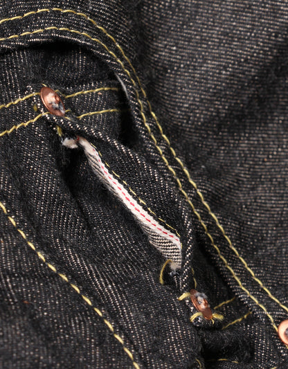 JUMBO 14.5oz セルビッチ ヴィンテージストレートブラックデニムジーンズ【SBJ-145-555BK】