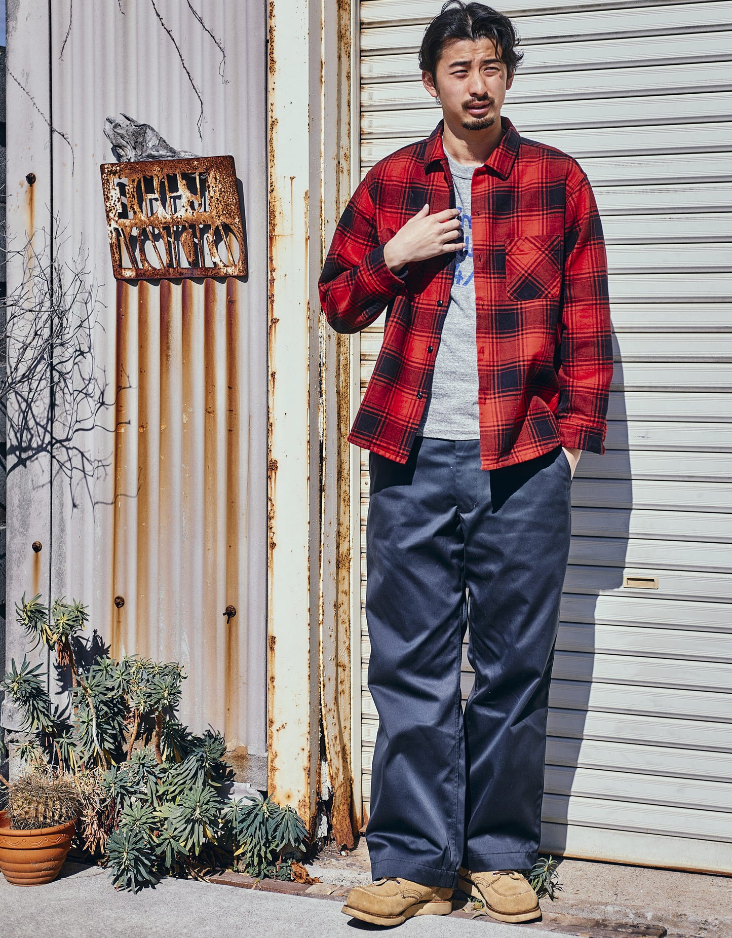 Dads BBQ T/C  チノトラウザーBLACK/CHARCOAL【SBDB-002】