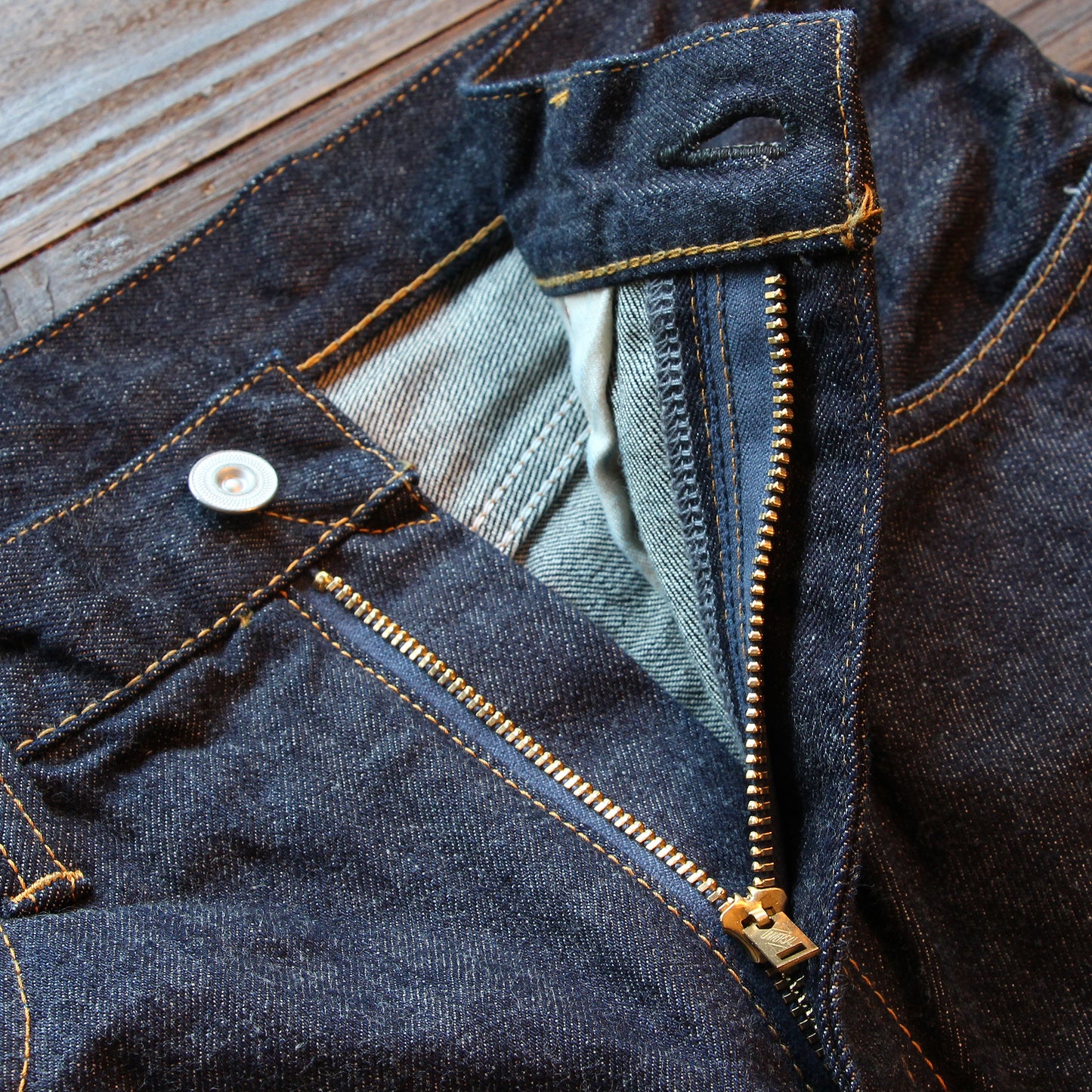 JAMBO 14.5oz テーパードストレートジーンズ ジップフライ T
