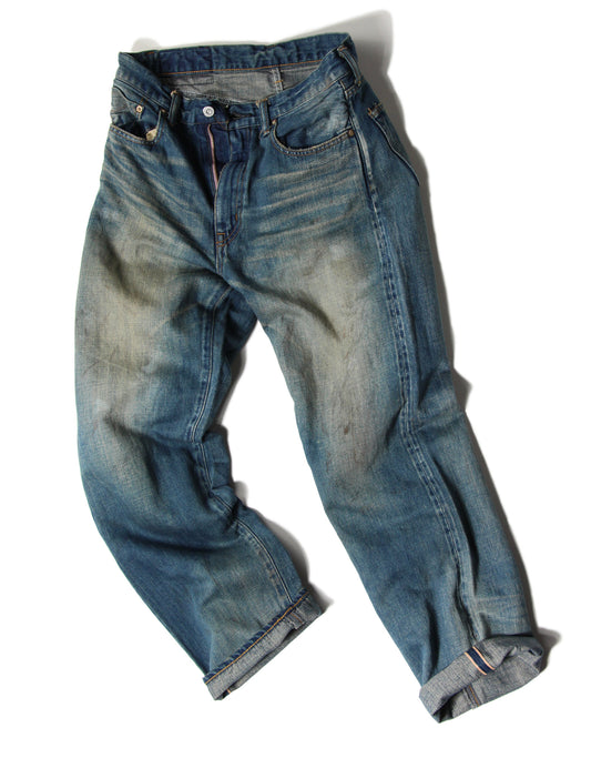 12.5oz SALLY FOX セルビッチ テーパードストレートジーンズ エイジング【SB-SF-113PM】